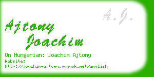 ajtony joachim business card